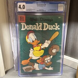 Donald Duck #49 CGC 4.0 White Pages Dell 1956 Walt Disney Comic